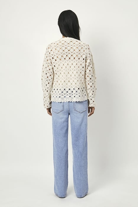 AFIRA SCULPED LACE JACKET BUTTER CREAM 8