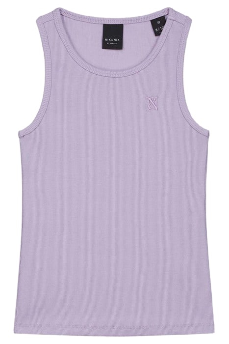 RIB SINGLET LAVENDER GREY 1