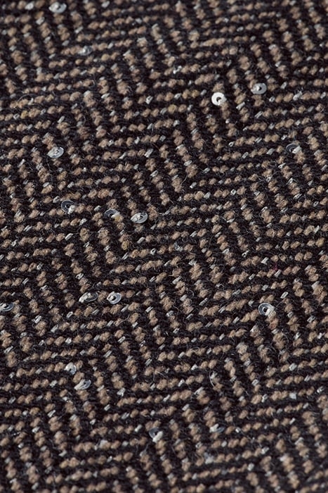 HERRINGBONE SEQUIN HIGH RISE MINI SKIRT SEQUIN HERRINGBONE 3