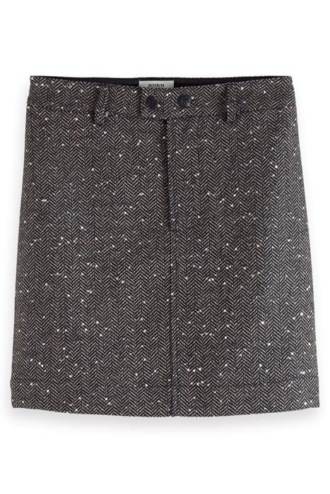 HERRINGBONE SEQUIN HIGH RISE MINI SKIRT SEQUIN HERRINGBONE 1