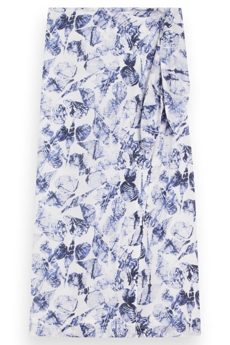 PRINTED MIDI-LENGTH SARONG SHELL BATIK BLUE 4