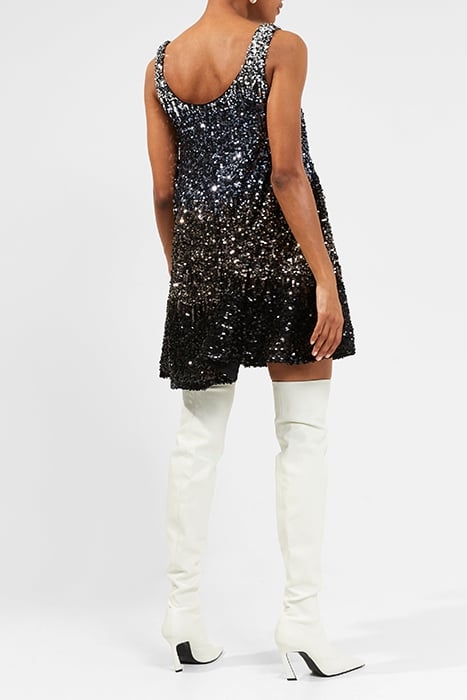 ESTARI OMBRE SWING SEQUIN DRES OMBRE SILVER 3