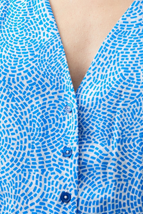 BERNICE ELITAN BUTTN THRGH DRS BLU MIST/BLU SEASTAR 5