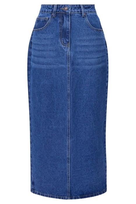 DENIM MIDI BACK SPLIT SKIRT VINTAGE 1