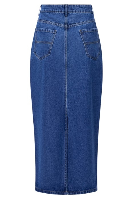DENIM MIDI BACK SPLIT SKIRT VINTAGE 2