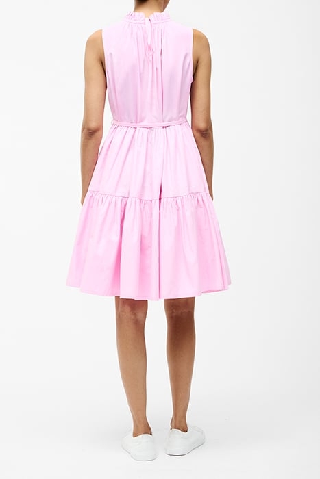 TIERED POPLIN MINI DRESS STRAWBERRY SHAKE 2