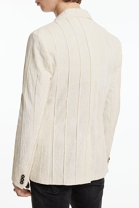SLIM FIT JACKET WITH PINTUCK DETAILS CHINA WHITE 2