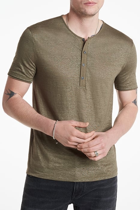 BLEECKER REGULAR FIT SS DARK MOSS 1