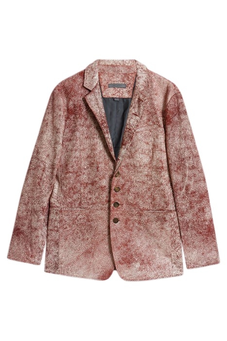 MULTI BUTTON STAND LAPEL CRANBERRY 2