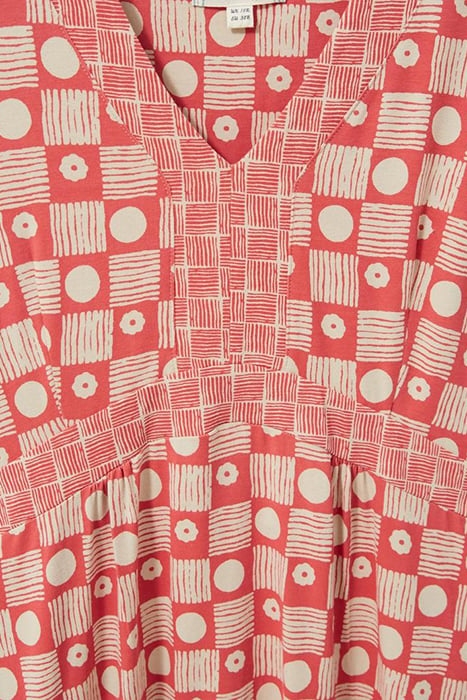 ESME JERSEY MIDI DRESS RED MULTI 4