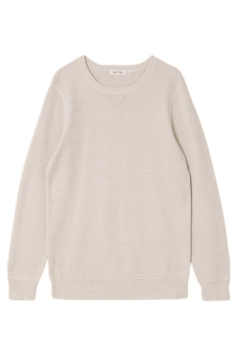 ATTADALE CREW NECK JUMPER LIGHT GREY 3
