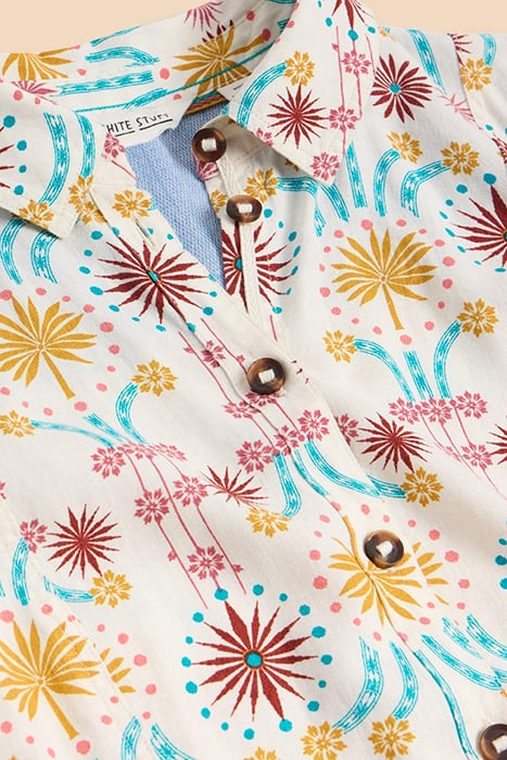 HAYDEN LINEN BLEND SHIRT DRESS NATURAL PRINT 7