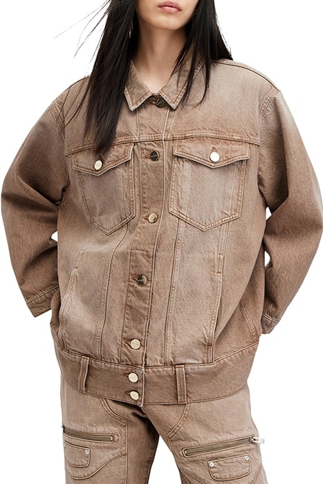 WILLOW DENIM JACKET LIGHT BROWN 1