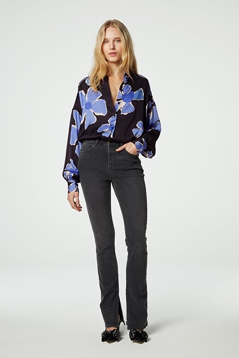 GABRIEL BLOUSE BLACK/CORNFLOWER BLU 2