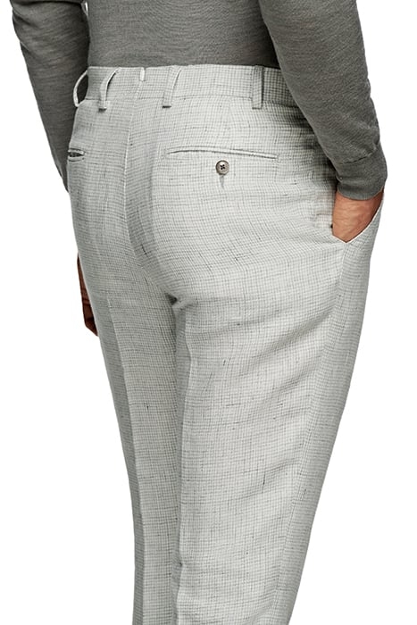 LIGHT GREY HOUNDSTOOTH SOHO TROUSERS 6