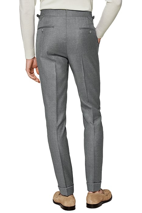 MID GREY SLIM LEG TAPERED TROUSERS 2