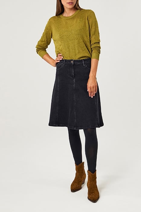BLACK DENIM SKIRT TOTAL ECLIPSE WASHED 2