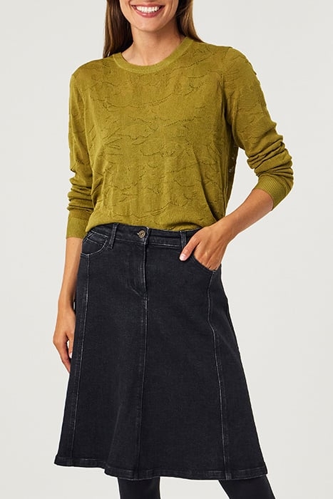 BLACK DENIM SKIRT TOTAL ECLIPSE WASHED 1