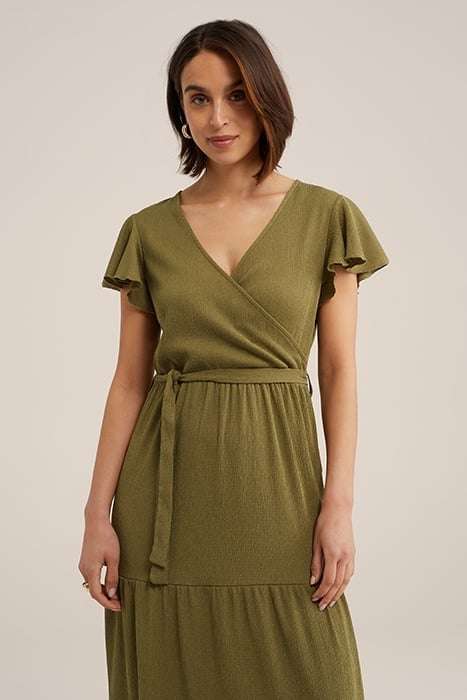 DRESS MIDI OLIVE GREEN 4