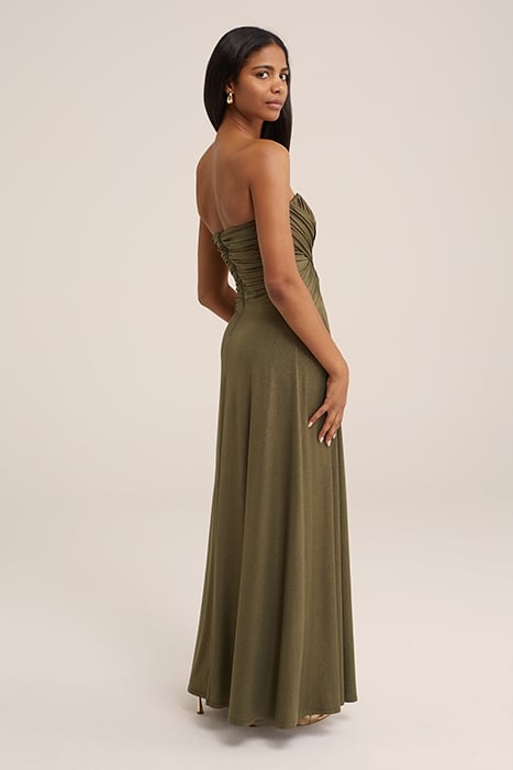 DRESS MAXI LENGTH ARMY GREEN 2