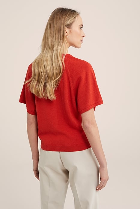 KNITTED CARDIGAN BRIGHT RED 2