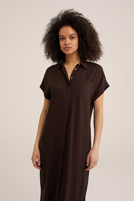 DRESS MID LENGTH DARK BROWN 4