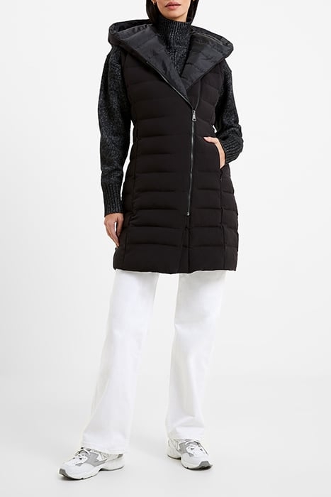 ILOANI MIDI PUFFER GILET BLACK/BLACK 1