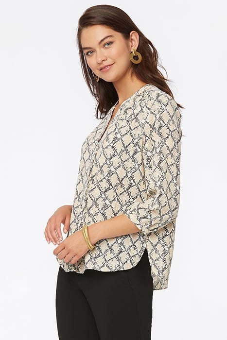 PINTUCK BLOUSE MIDLAND SNAKE 4