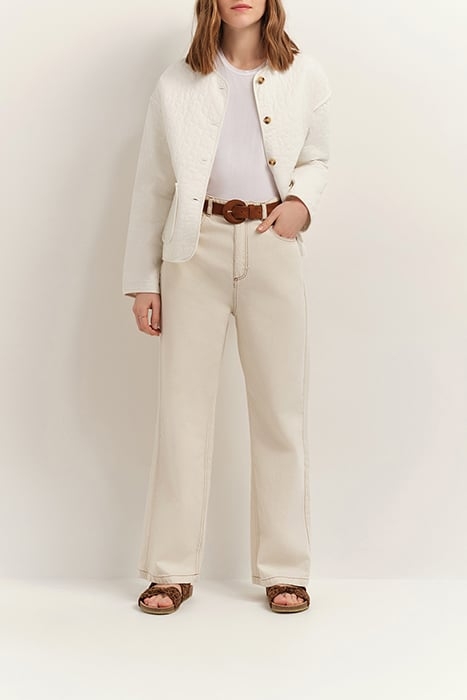 DICKA - QUILTED ECRU JACKET 3