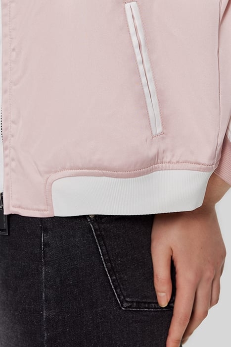 PINK/WHITE VARSITY JACKET, BADGES AND EMBROIDERY 5