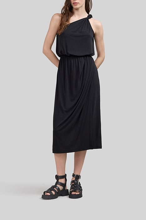 BLACK ONE SHOULDER LONG DRESS 1