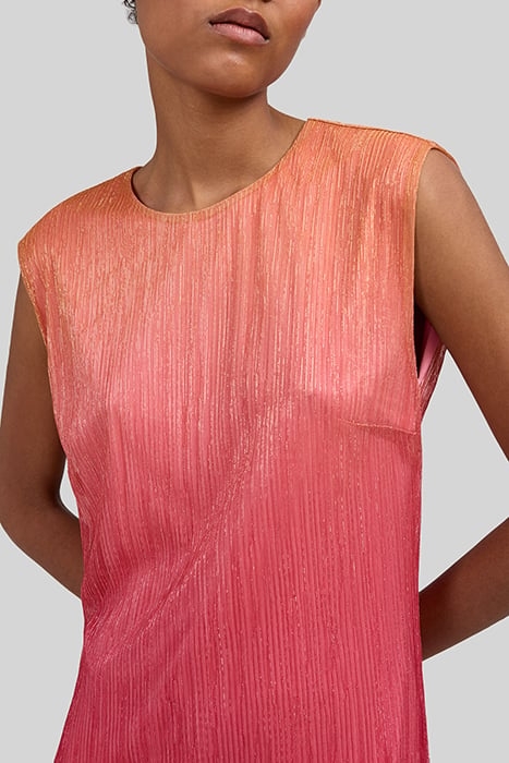 METALLIC MANDARIN LONG DRESS WITH DEEP DYE EFFECT 3