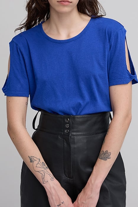 ELECTRIC BLUE ROUND-NECK T-SHIRT 1