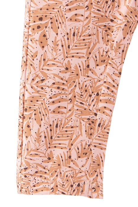 BABY GIRLS’ PEACH KNIT TROUSERS WITH LEAF PRINT 4