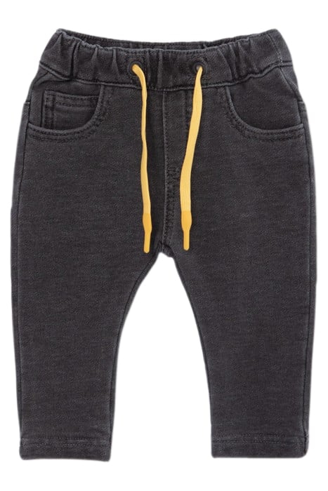 BABY BOYS’ GREY KNIT TROUSERS WITH YELLOW TIES 3