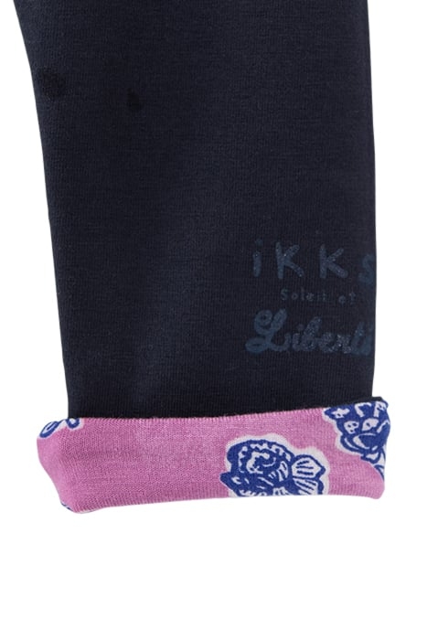 BABY GIRLS' INDIAN FLORAL/NAVY REVERSIBLE LEGGINGS 5