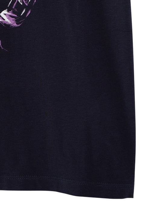 BOYS' NAVY ORGANIC COTTON T-SHIRT, DANCER IMAGE 4