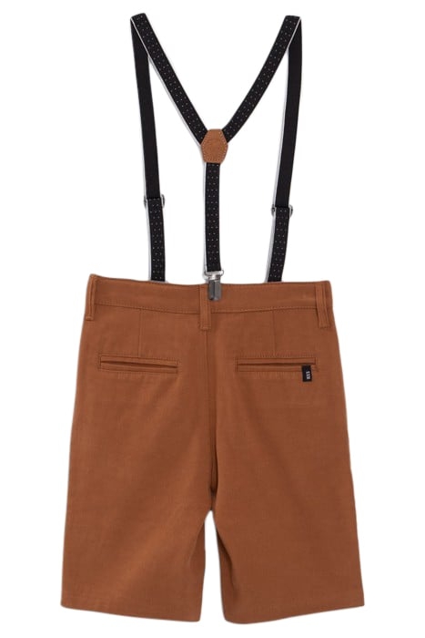 BOYS’ CAMEL BERMUDA SHORTS WITH DETACHABLE STRAPS 2