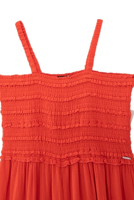 GIRLS’ RED LENZING™ ECOVERO™ JUMPSUIT WITH SMOCKED TOP 3