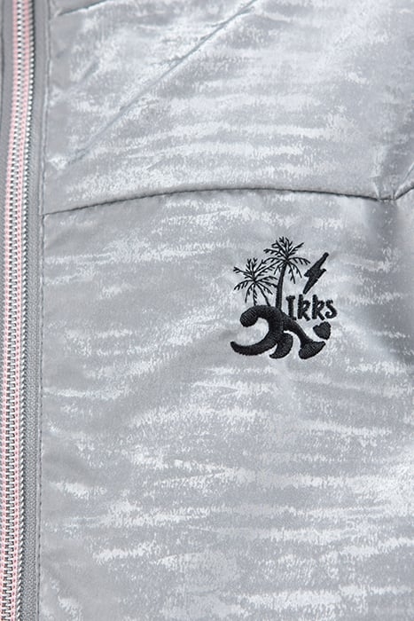 GIRLS' SILVER RECYCLED WINDCHEATER WITH DECORATIVE MOTIF 7