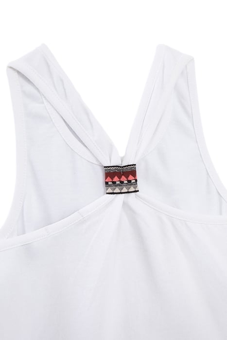 GIRLS’ WHITE ORGANIC COTTON PEACE&LOVE VEST TOP 3