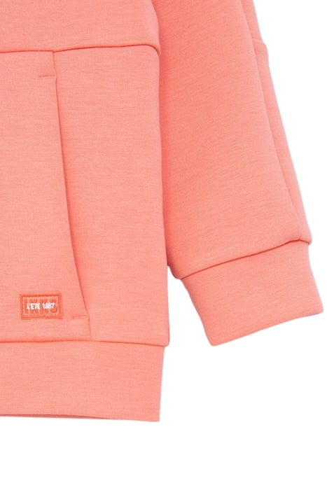 BOYS’ NEON ORANGE CARDIGAN, EMBOSSED CHECKERBOARD ON BACK 4