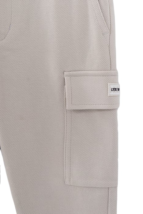 BOYS’ GREY STRIPED KNIT CARGO TROUSERS 4