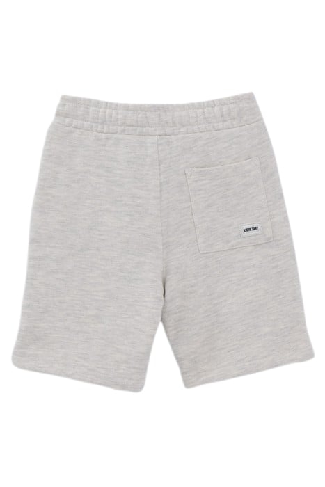 BOYS’ GREY SWEATSHIRT FABRIC BERMUDA SHORTS, EMBOSSED LOGO 2