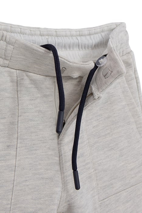 BOYS’ GREY SWEATSHIRT FABRIC BERMUDA SHORTS, EMBOSSED LOGO 4