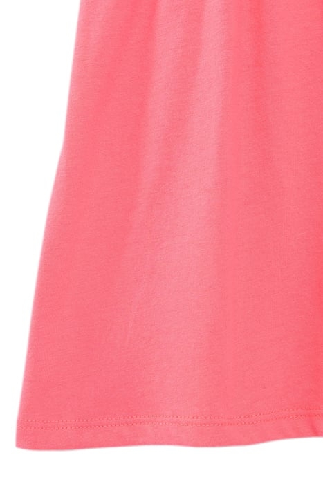 GIRLS’ NEON PINK DRESS WITH TWO-TONE SLOGAN 5