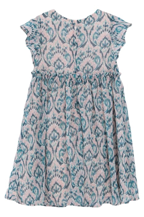 PINK PASTEL IKAT PRINT DRESS FOR GIRLS 2