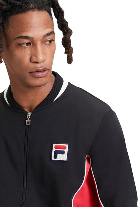 SETTANTA TRACK JACKET BLACK-TRUE RED 7