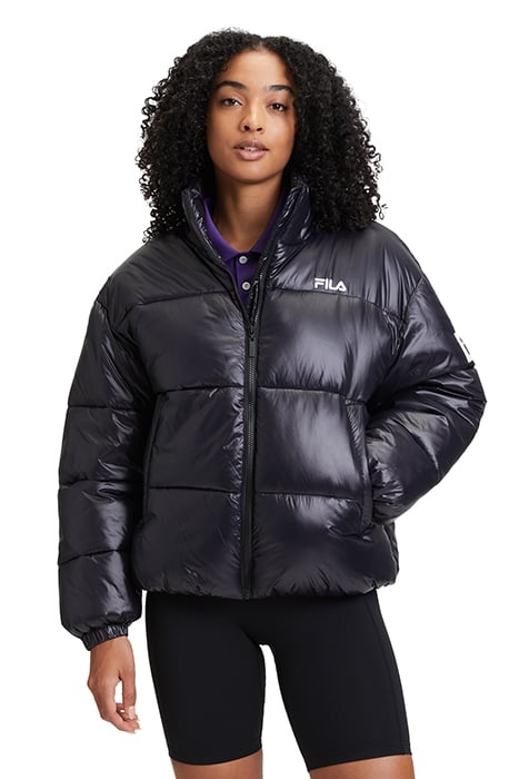 LEPE SHINY PUFFER JACKET BLACK 1
