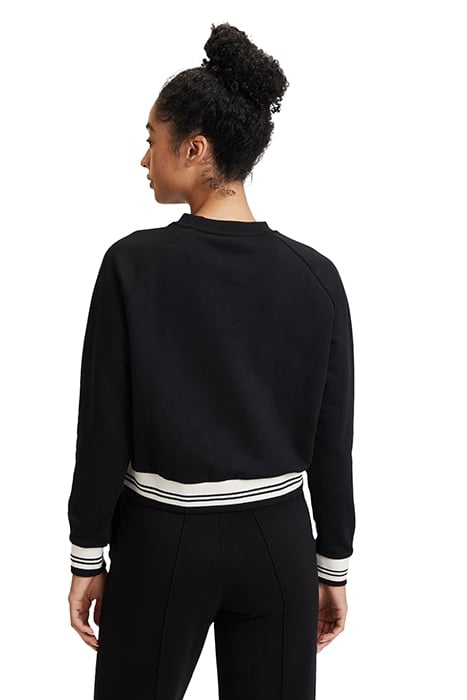 LARAMIE CROPPED CREW SWEAT BLACK 2